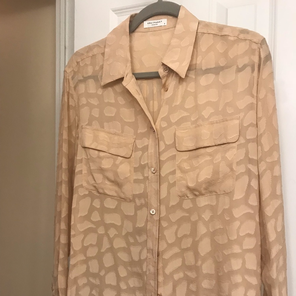 Equipment silk button down blouse